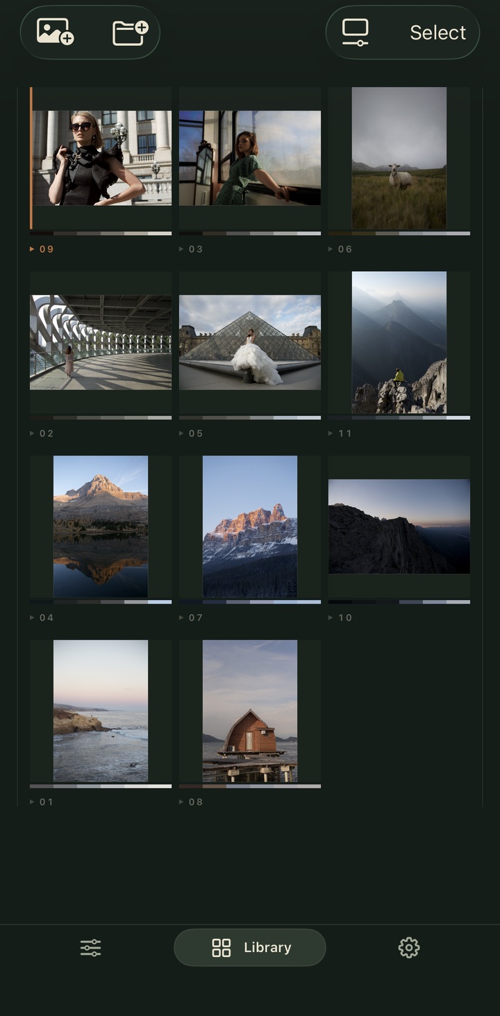 Color Library grid in FARGLO