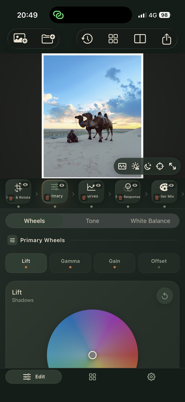 Layered editing interface in FARGLO